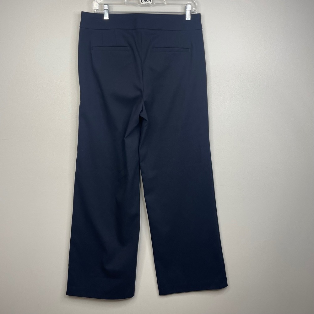 Loft NWT High Waist Trouser Pants Navy Blue Gold Button Sailor Wide Leg 6 - Picture 3 of 12